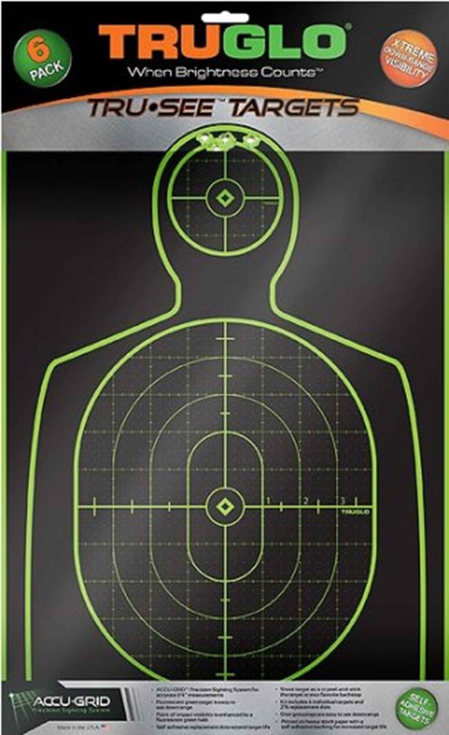 TRUGLO Scheiben  Handgun-Target, Fluoreszierend