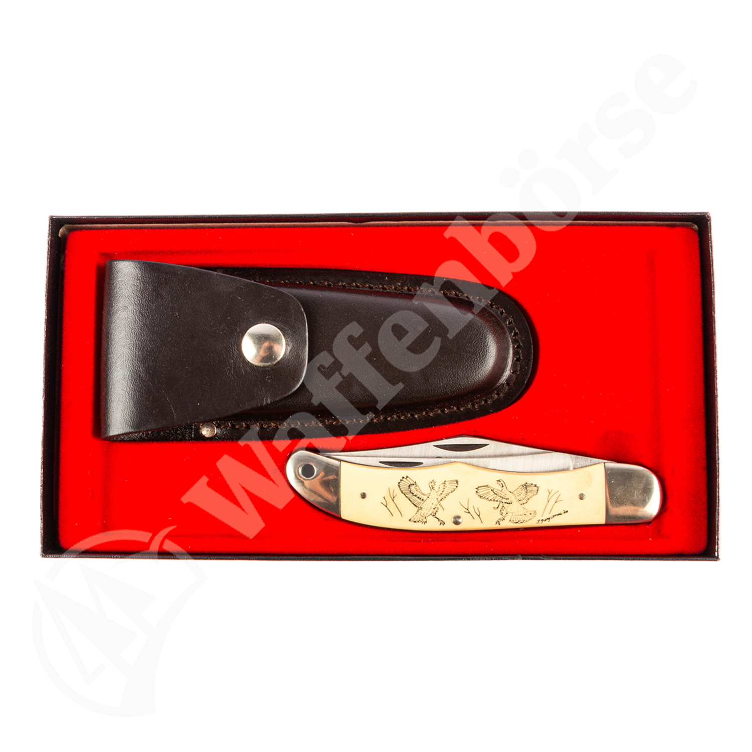 Schrade Klappmesser 2 Klinge Horngriff