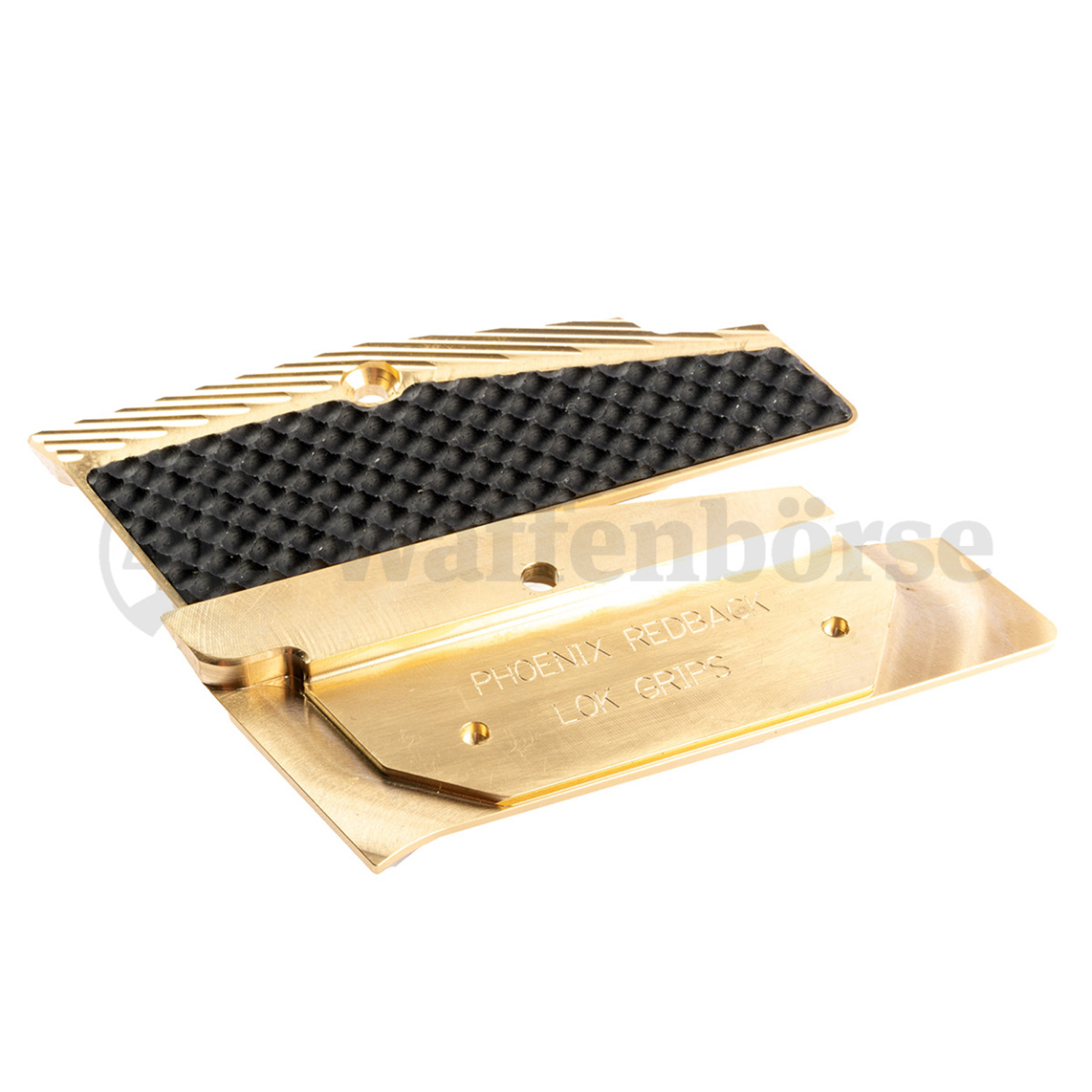 Phönix Griffschalen aus Messing und G10 schwarz-messing
