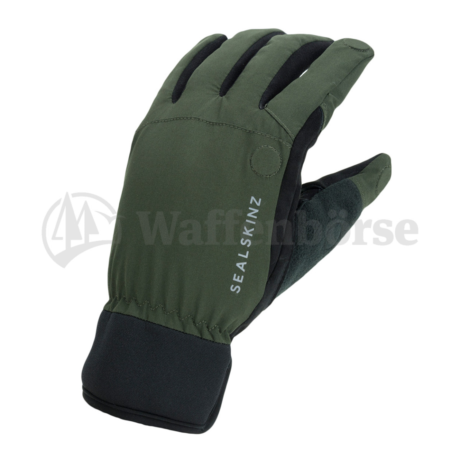 SEALSKINZ  oliv/black 100 % Waterproof Schlitzfinger L