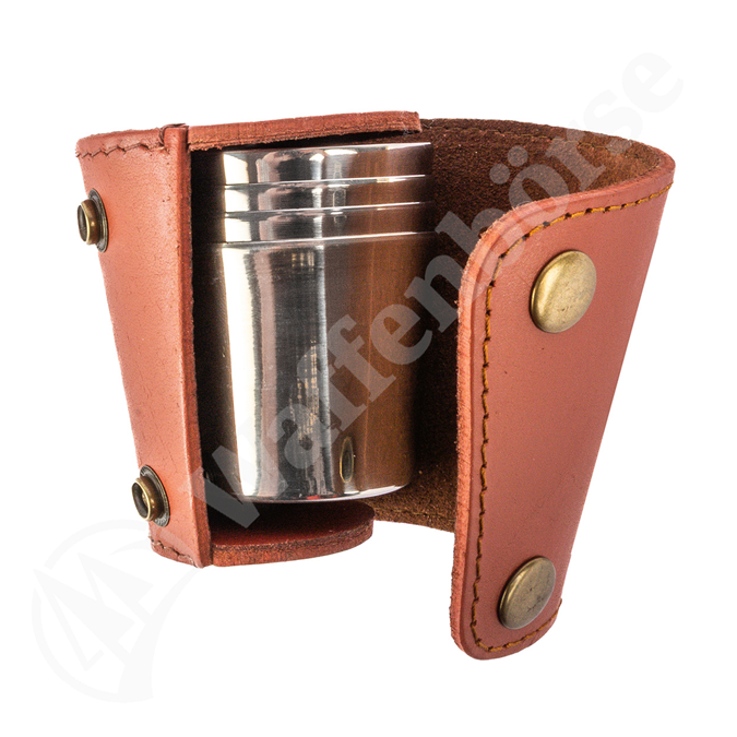 4 Weinbecher im Leder Etui