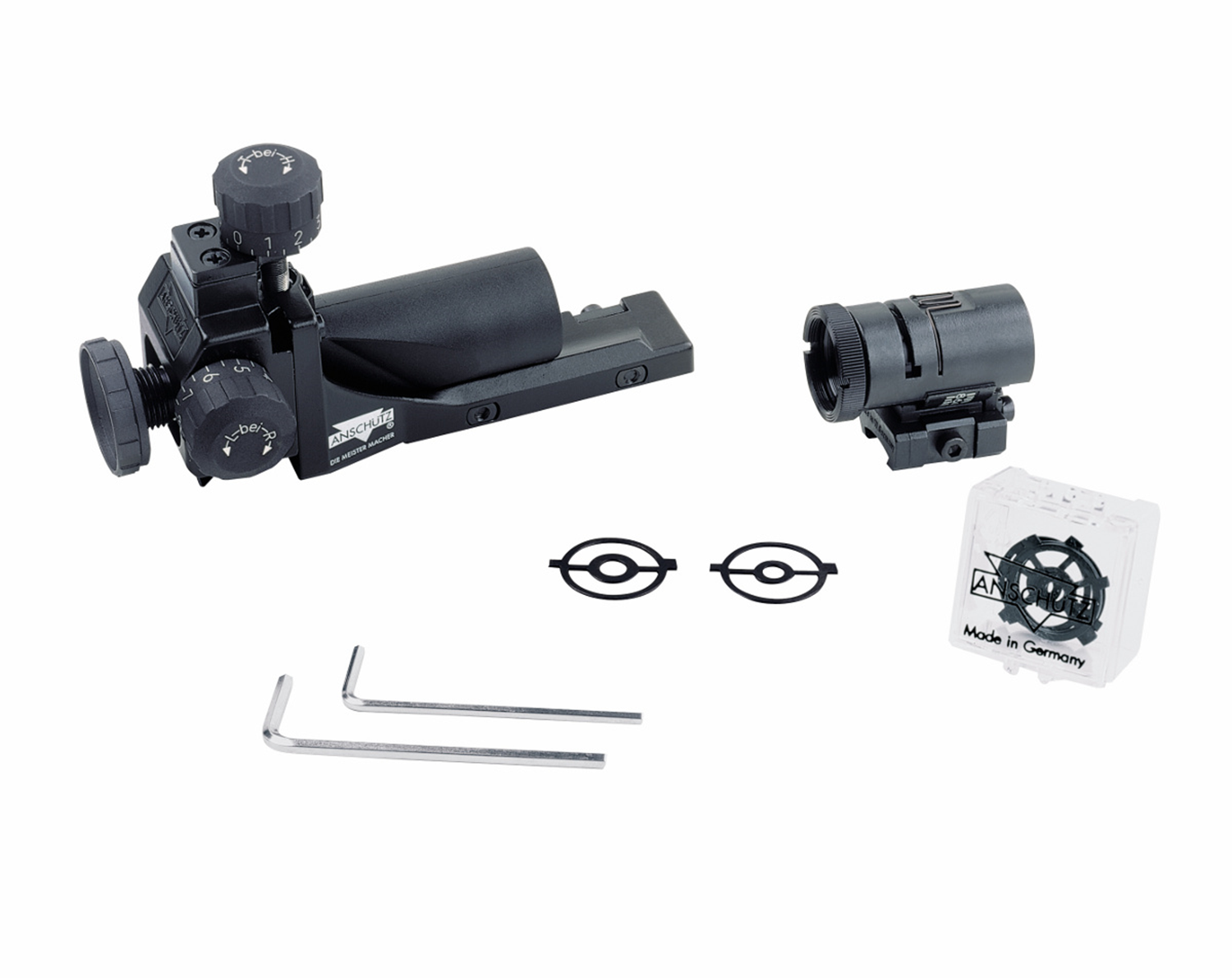 ANSCHüTZ Visierung 6834 kompl. Diopter + Korntunnel