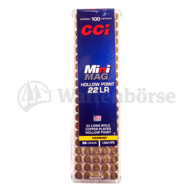 CCI 22 LR HP Mini Mag Hollow Point 36grain