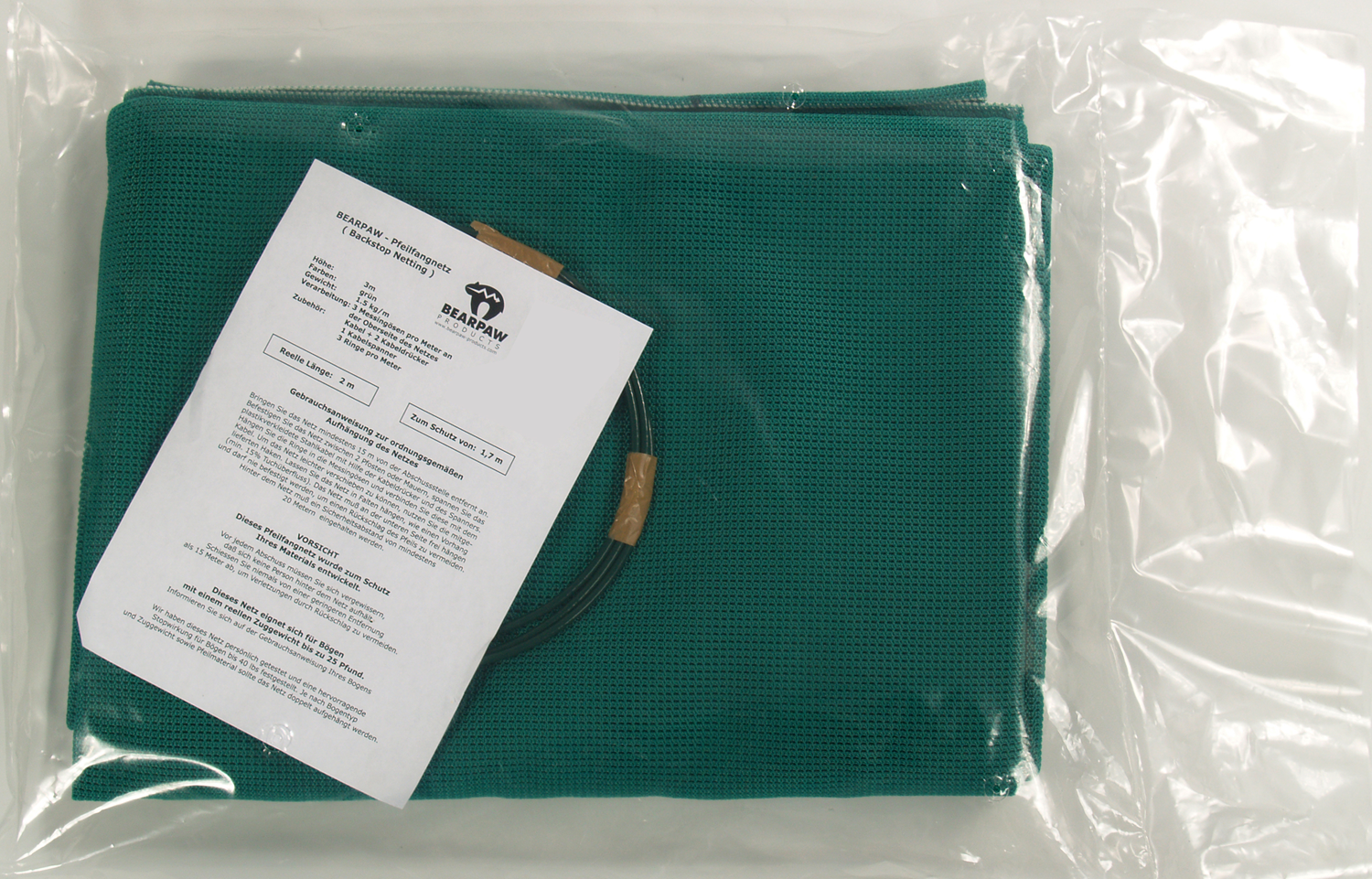Bearpaw Pfeilfangnetz grün 3m