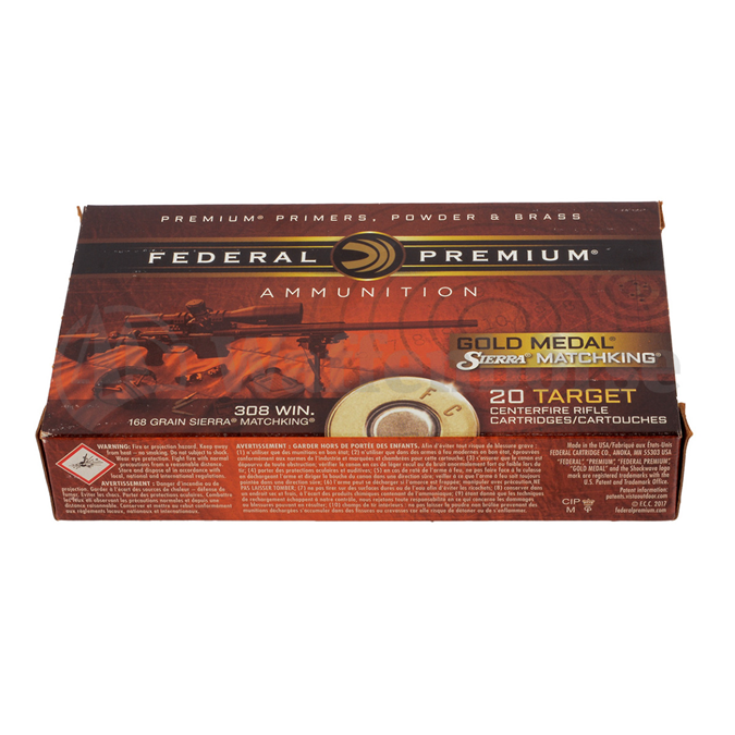 FEDERAL Gold Medal Sierra Match King .308 Winch HP 168gr Frühlingsangebot