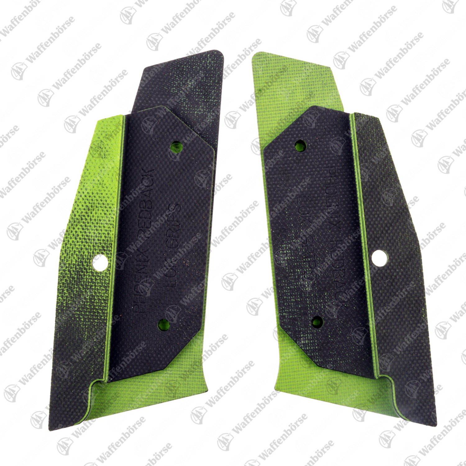 Phönix - Redback Griffschalen  G10 grün schwarz