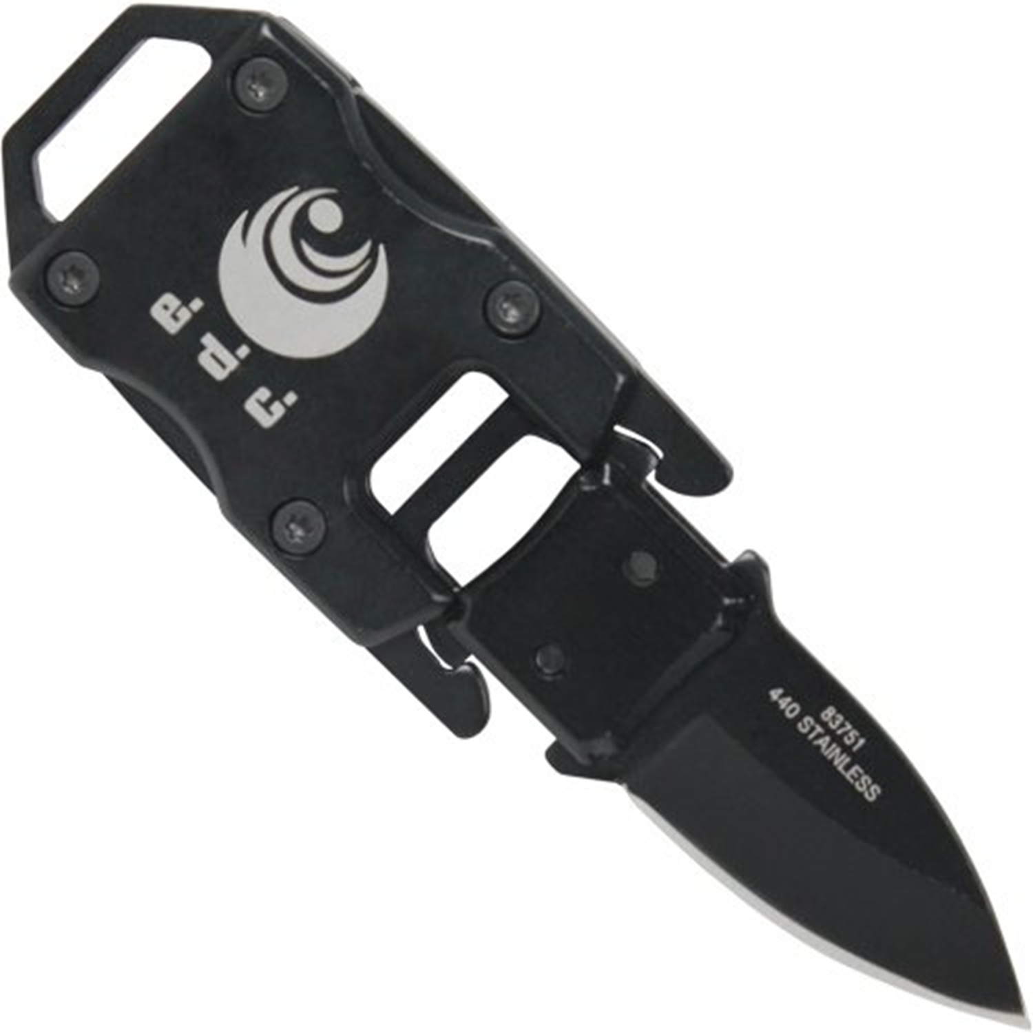 e.d.c. Neck Knife Steck-Clip Messer Black