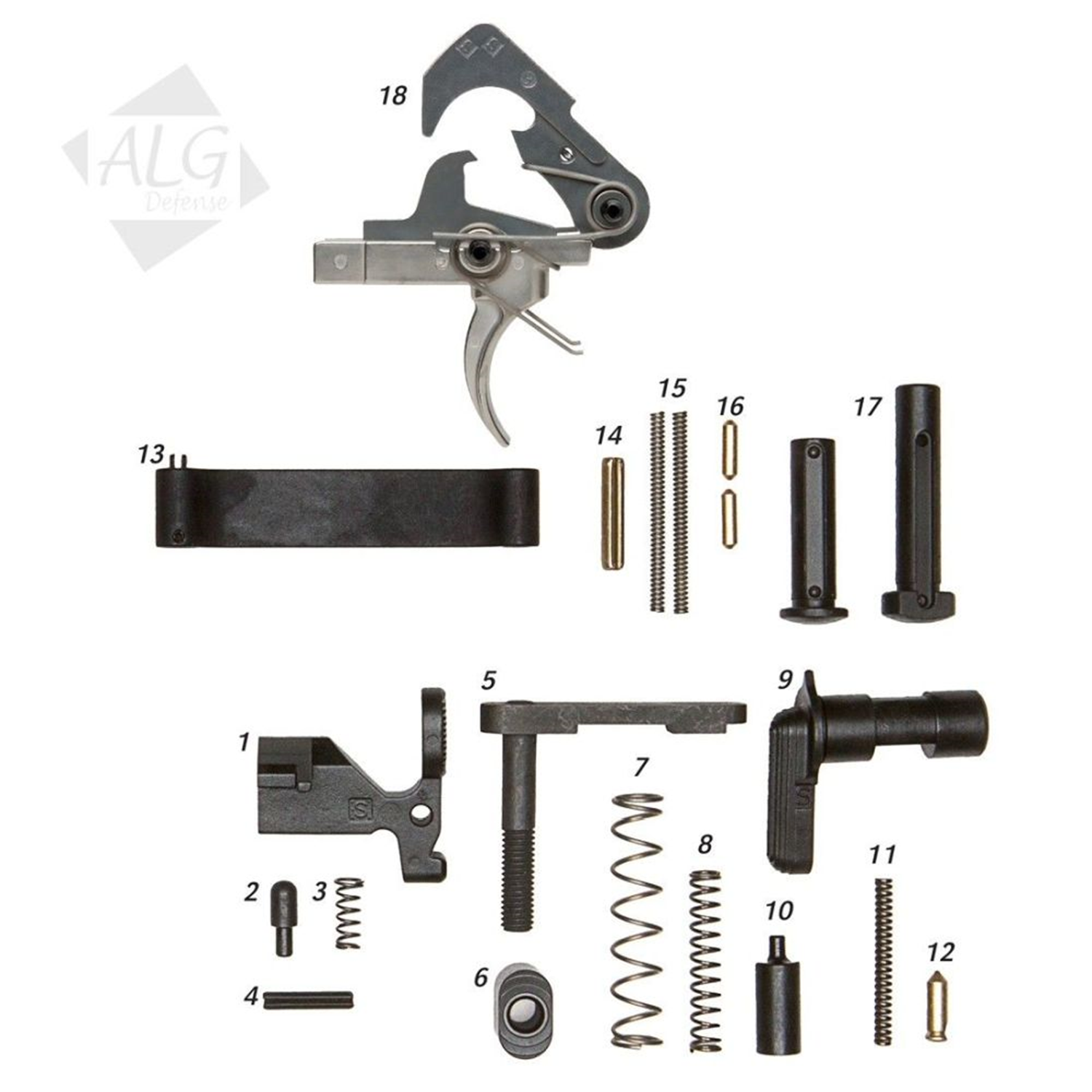 ALG Defense AR-15 Lower Parts Kit + ACT