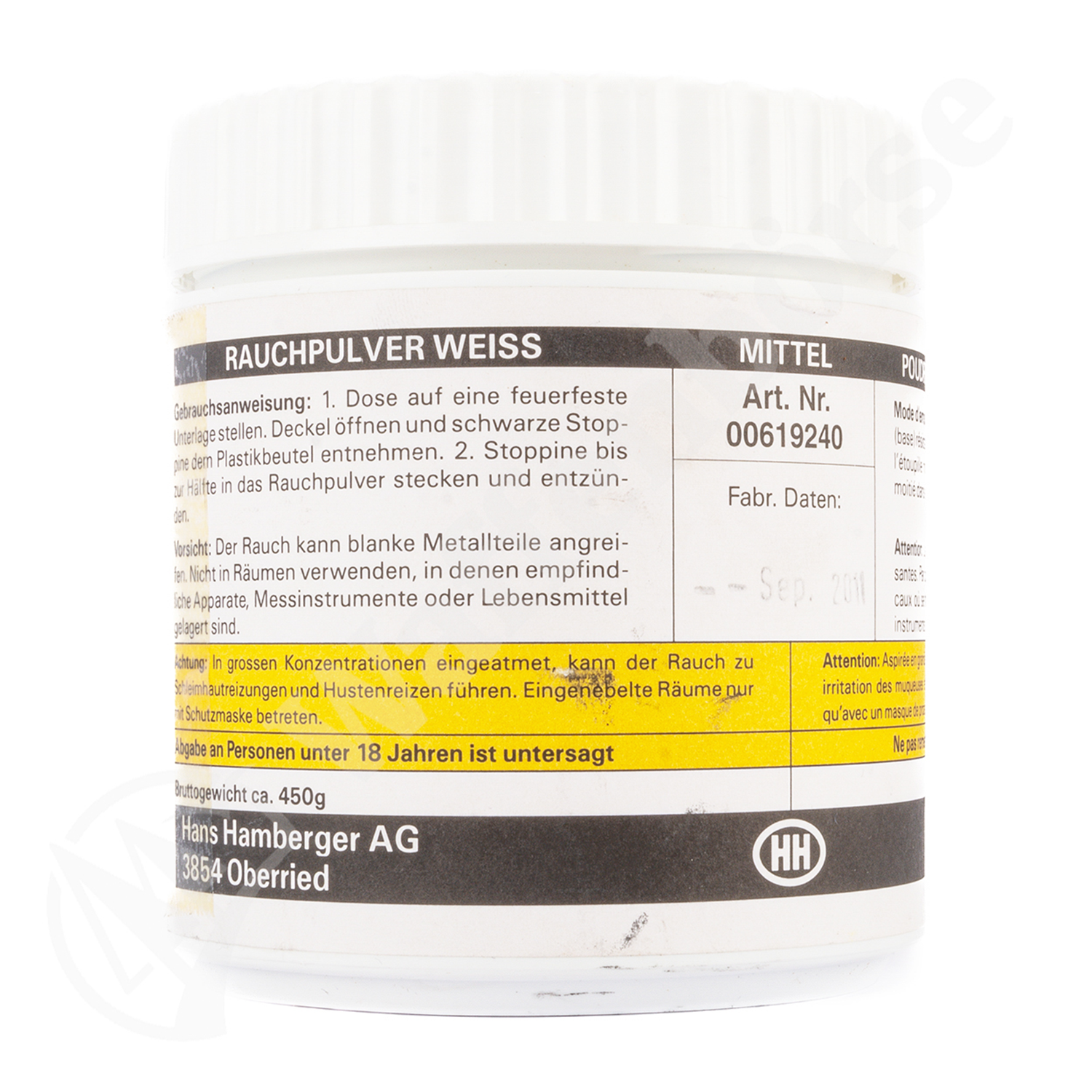 Schweizer Rauchpulver weiss 450 gr