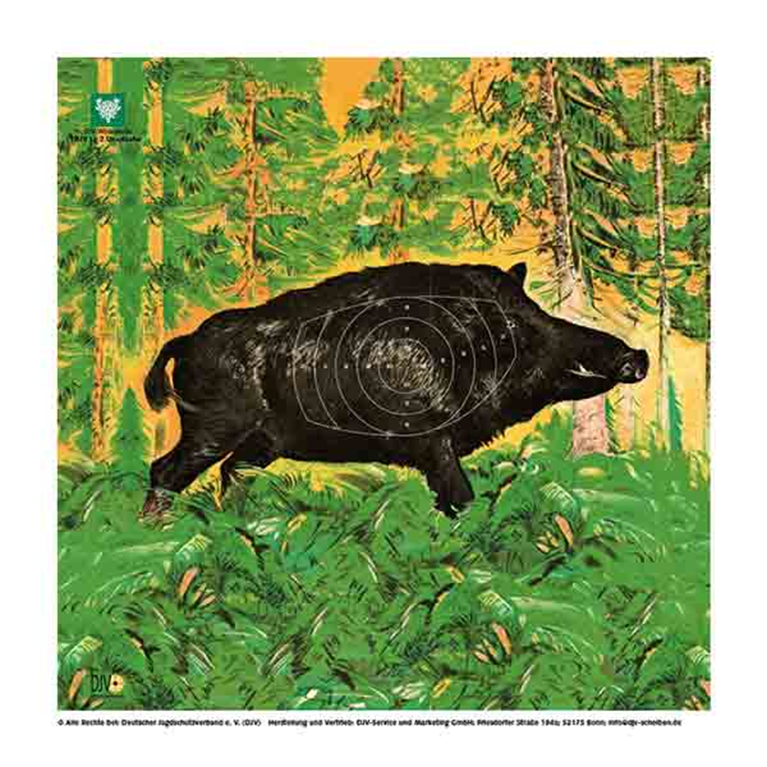 DJV Luftgewehr-Jagdscheibe Keiler Stehend