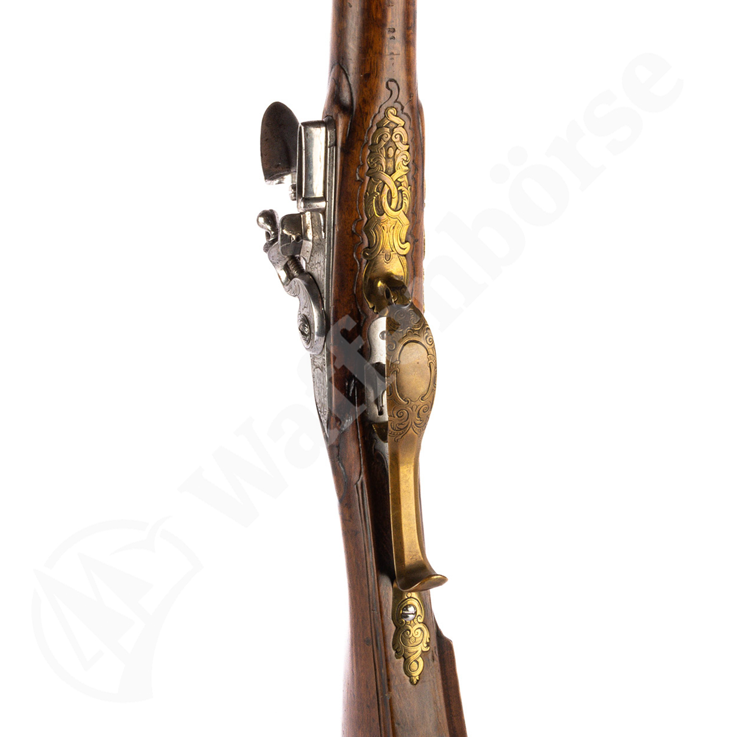 Steinschloss Rifle 18Jh. A.Gams Augsburg 17mm