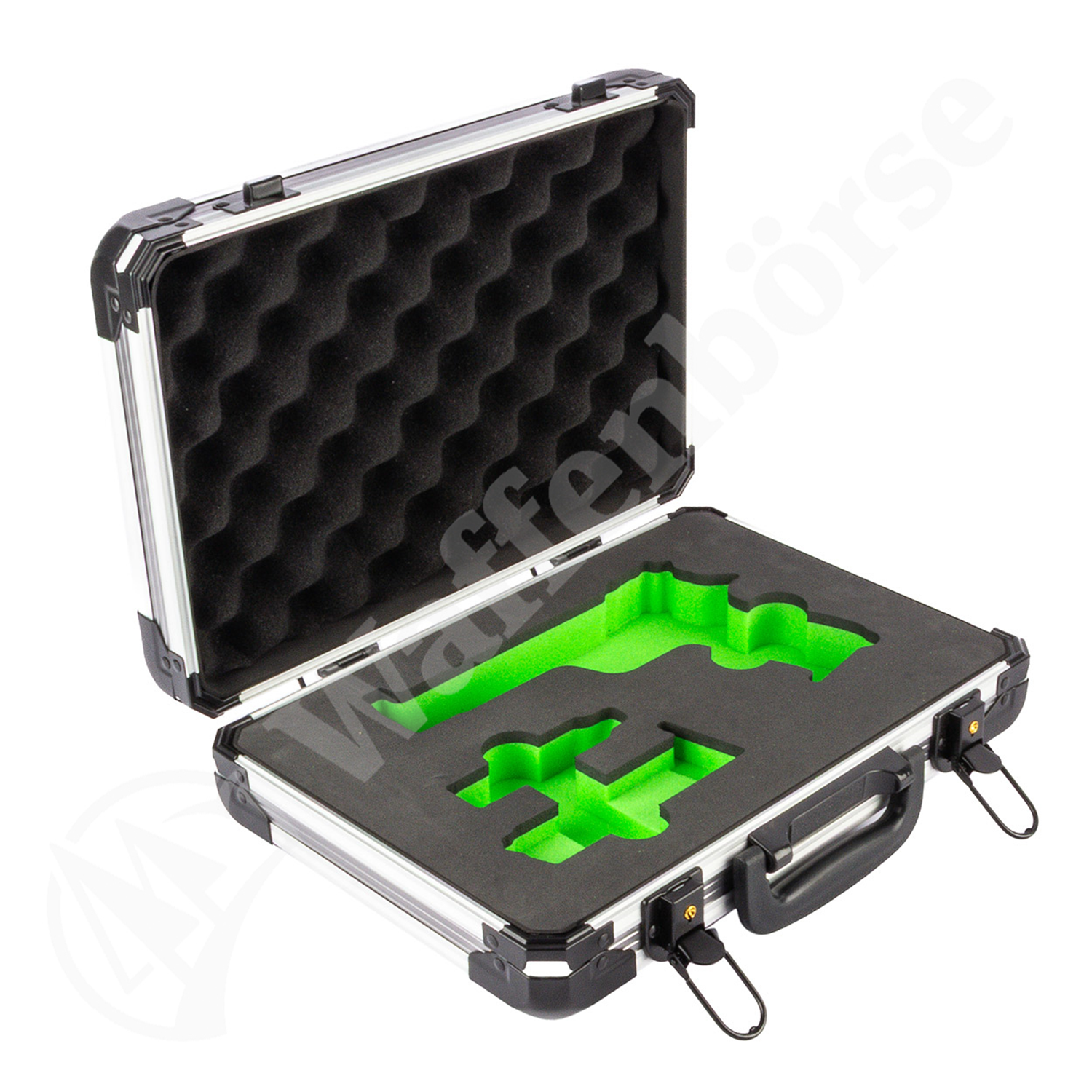 210 Alu-Koffer Schaumstoffeinlage 33x23x9 grün