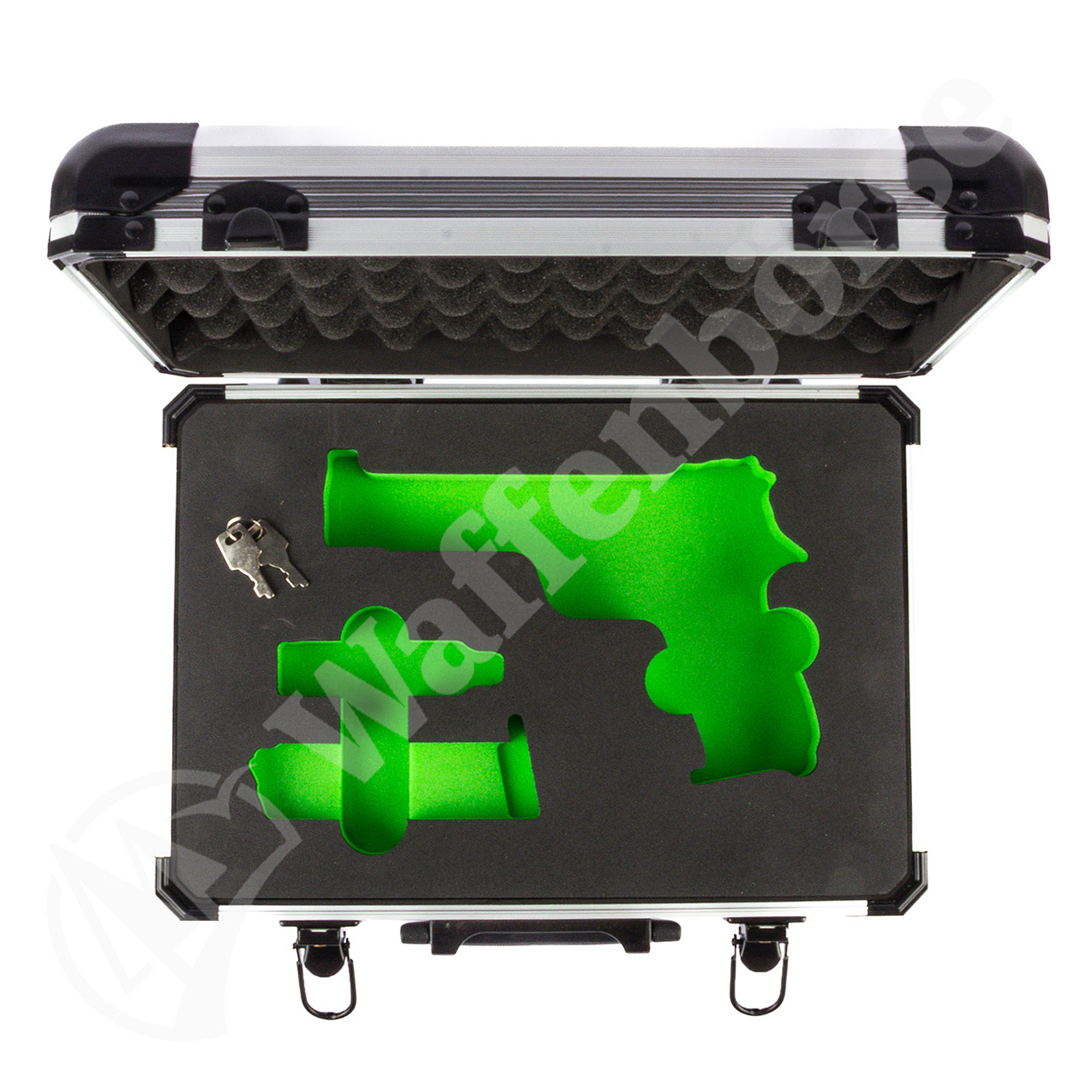 210 Alu-Koffer Schaumstoffeinlage 33x23x9 grün