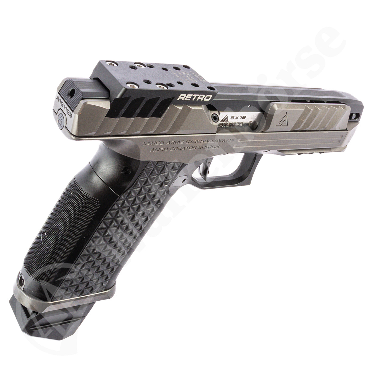 Laugo Arms Alien Creator Evolution Retro Kit Grau/Schwarz Pistole 9mm para