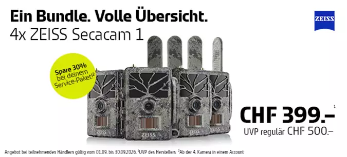 Zeiss Wildkamera Aktionspaket Secacam 1 4er-Set
