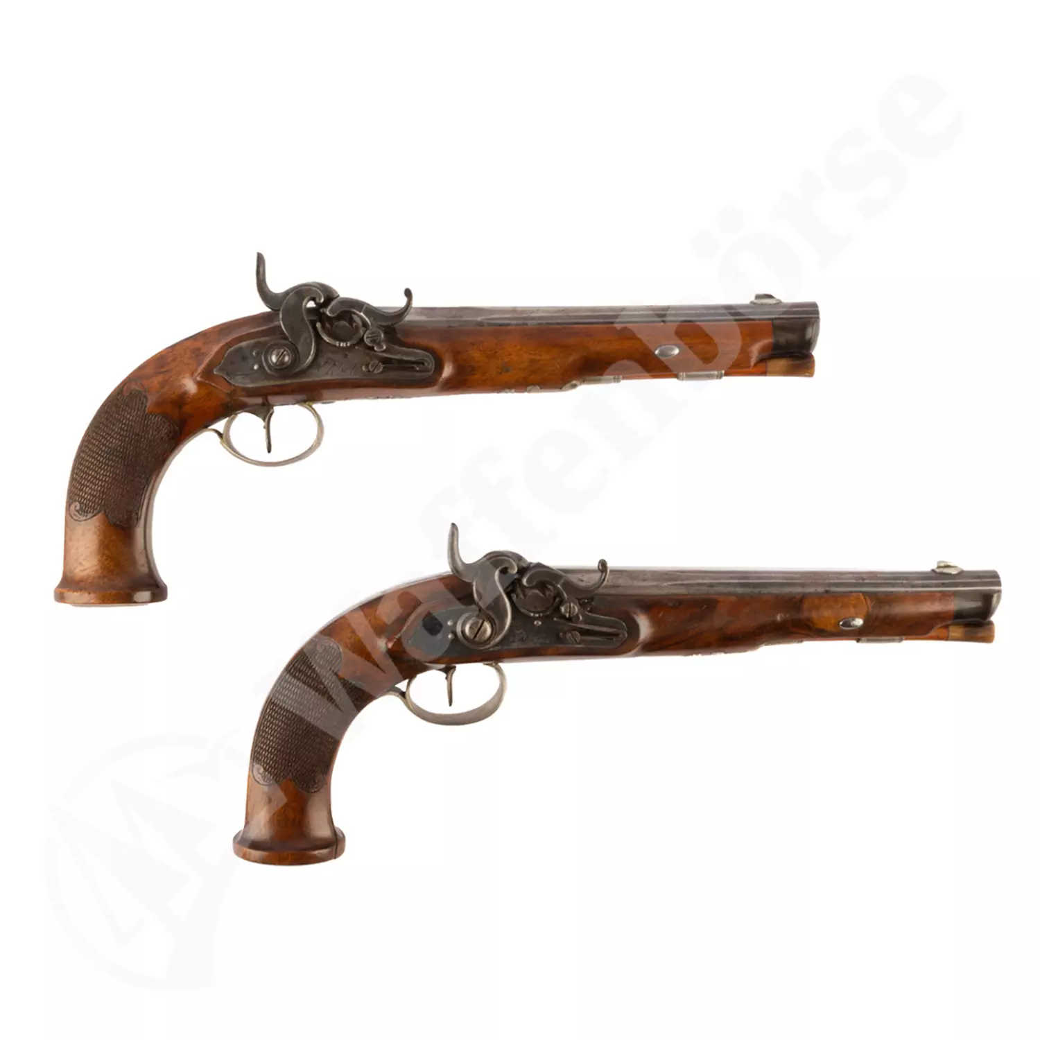 Deutsche Ehlich Perkussions - Duell - Pistole 12,5mm glatt