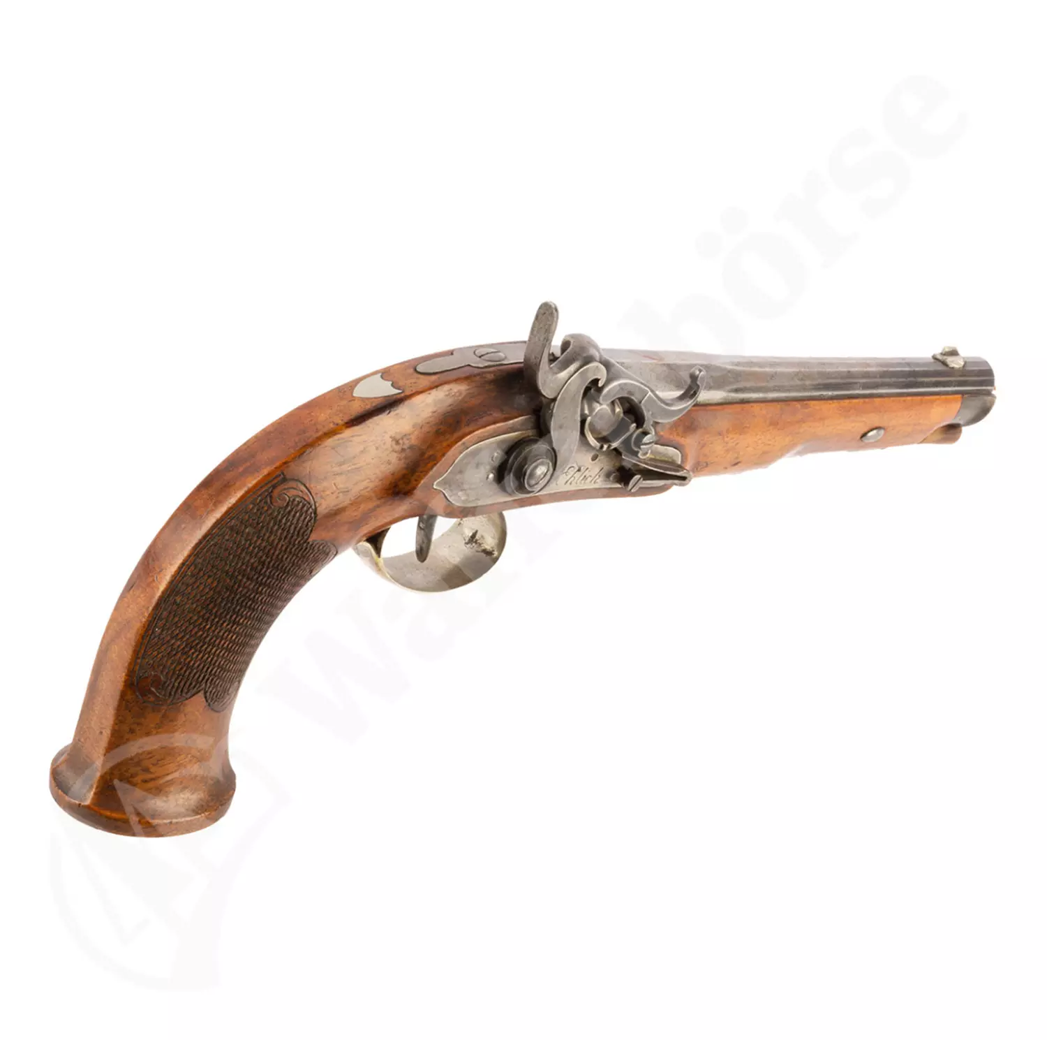 Deutsche Ehlich Perkussions - Duell - Pistole 12,5mm glatt