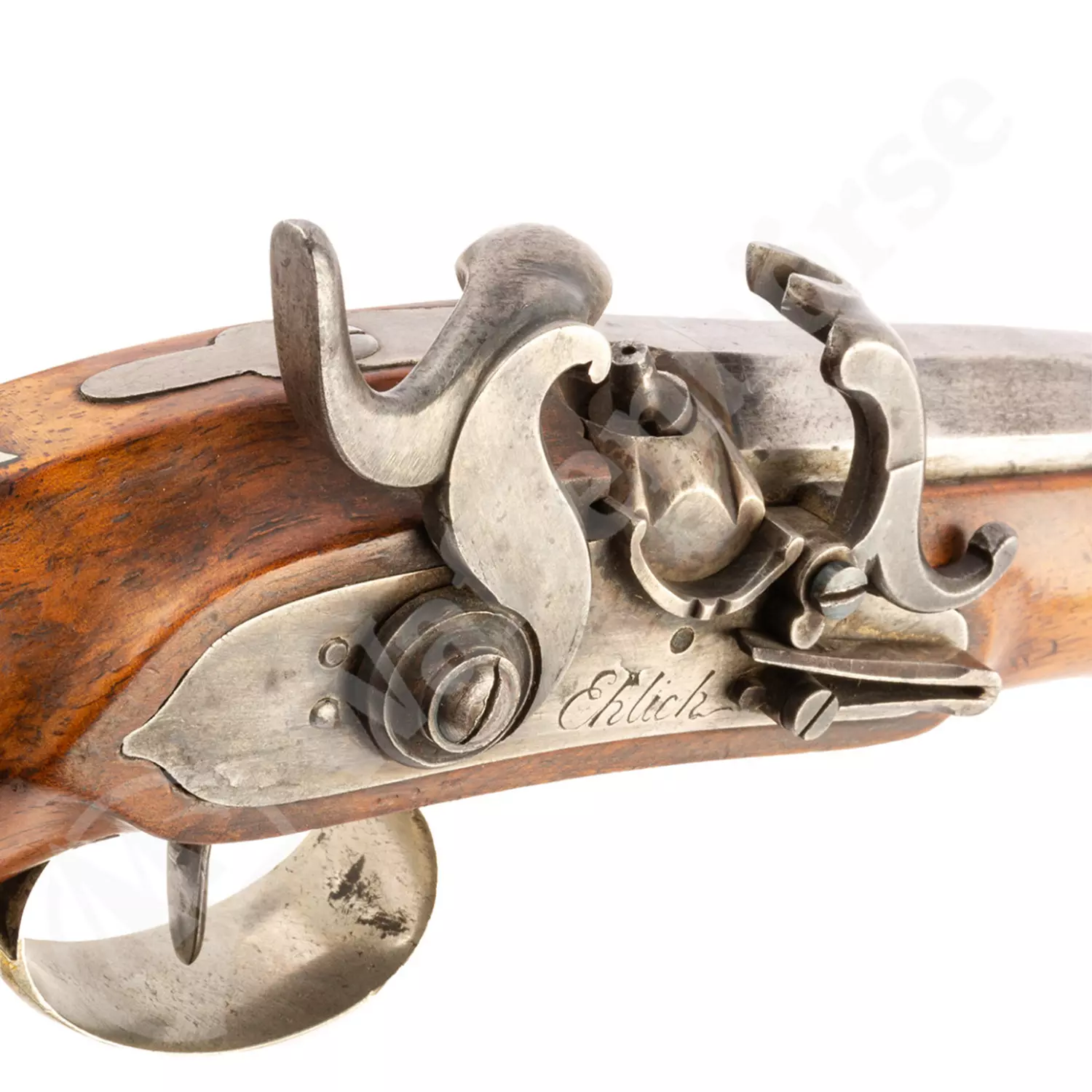 Deutsche Ehlich Perkussions - Duell - Pistole 12,5mm glatt