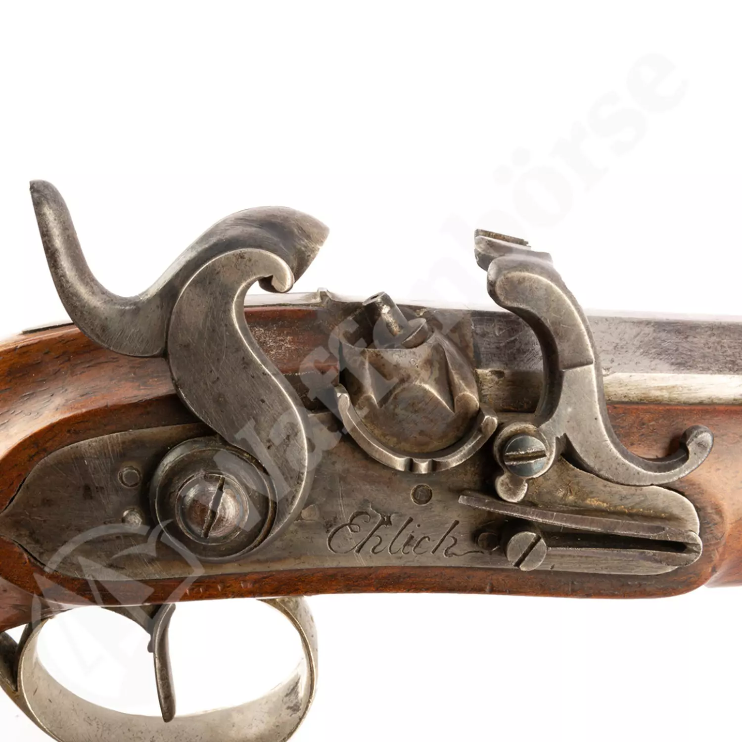 Deutsche Ehlich Perkussions - Duell - Pistole 12,5mm glatt