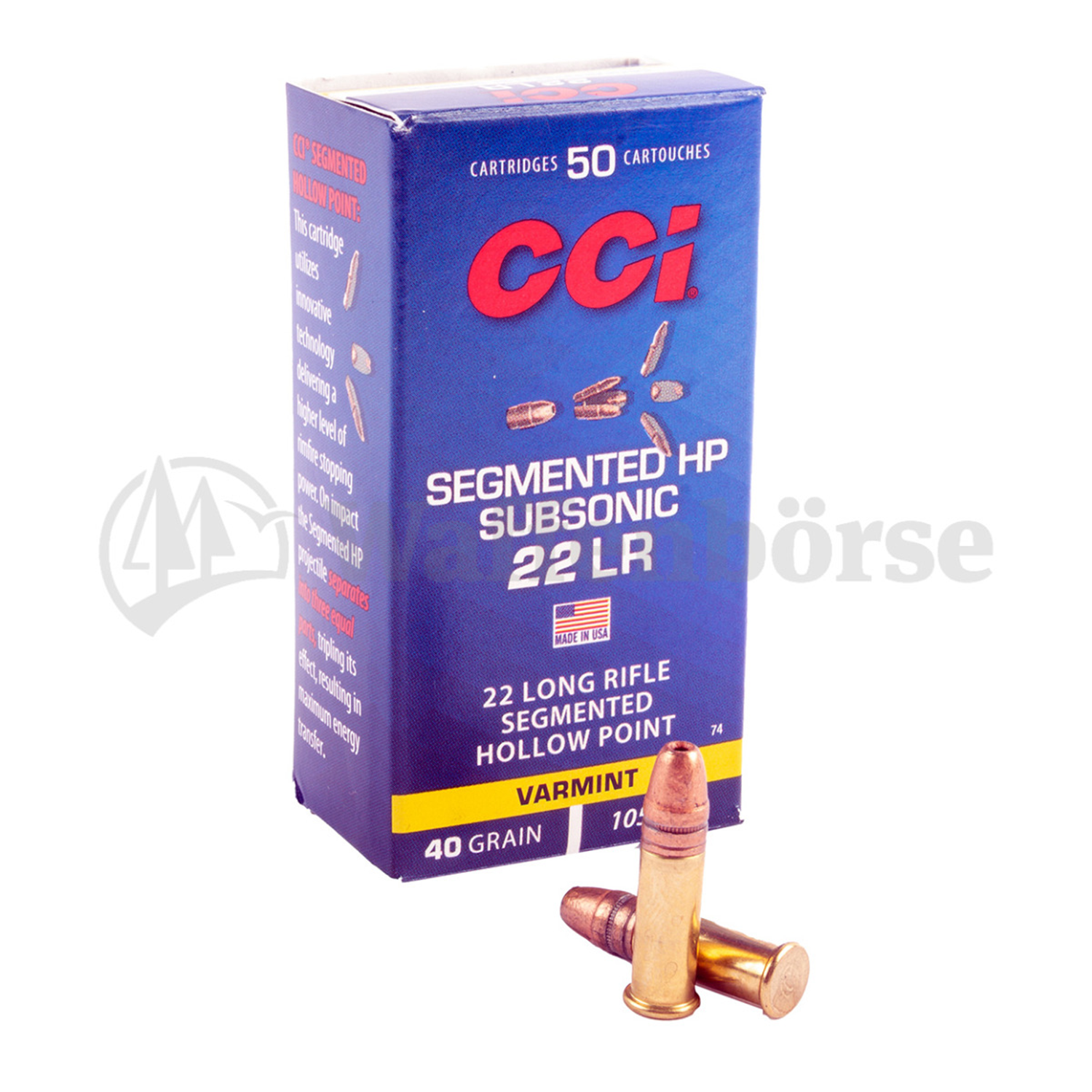 CCI Segmented HP Subsonic  .22lr  40grs