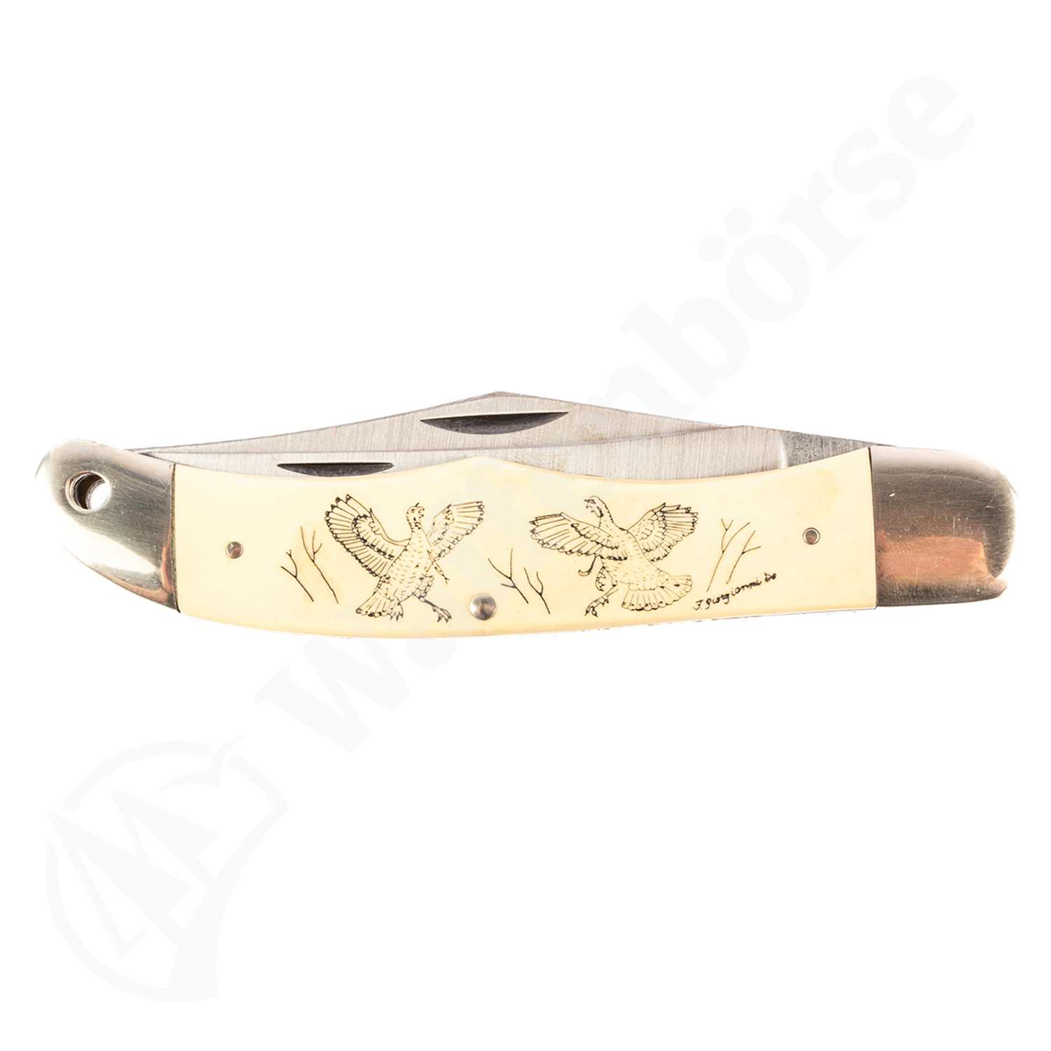 Schrade Klappmesser 2 Klinge Horngriff