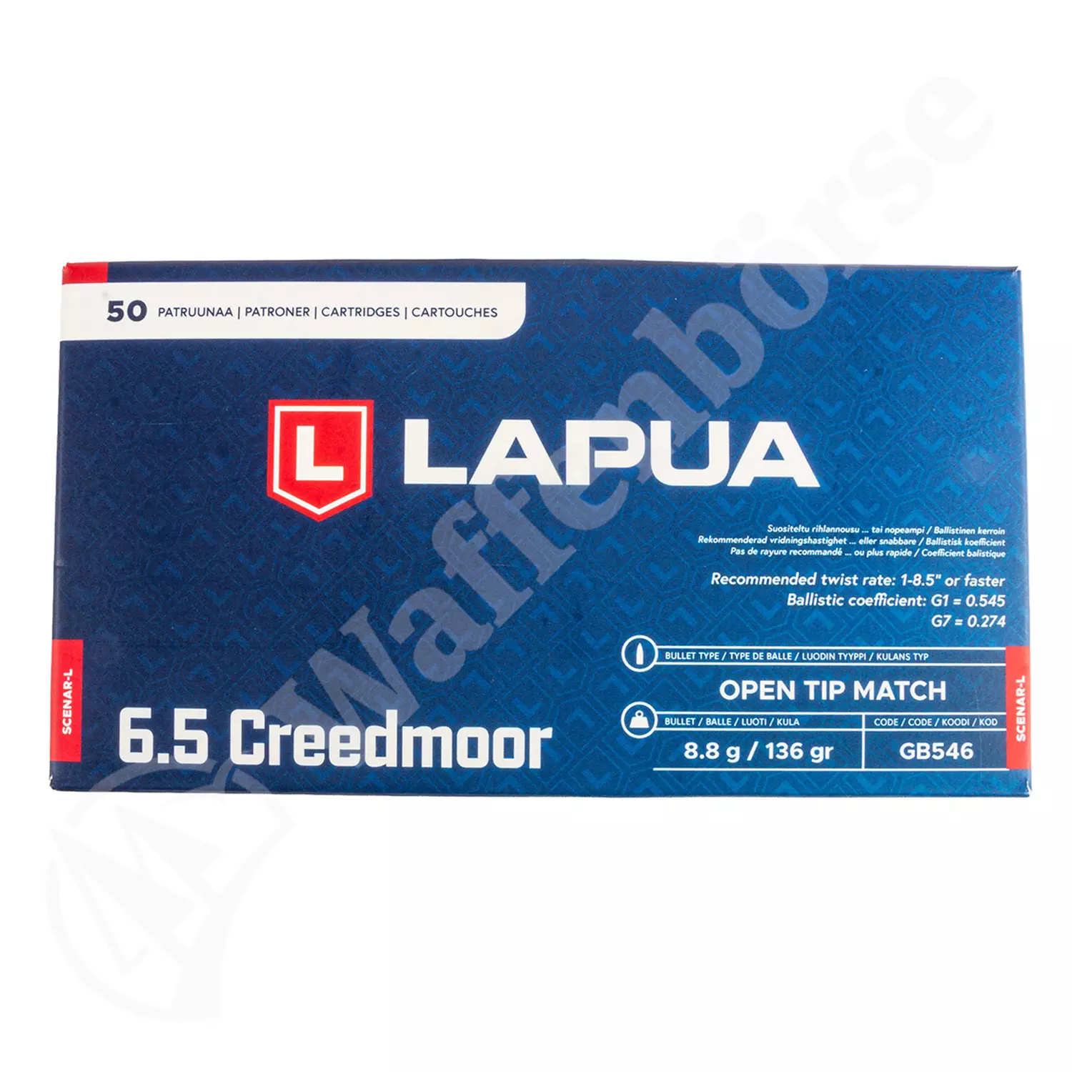 Gewehrmunition Lapua 6.5 Creedmoor Scenar-L 136gr