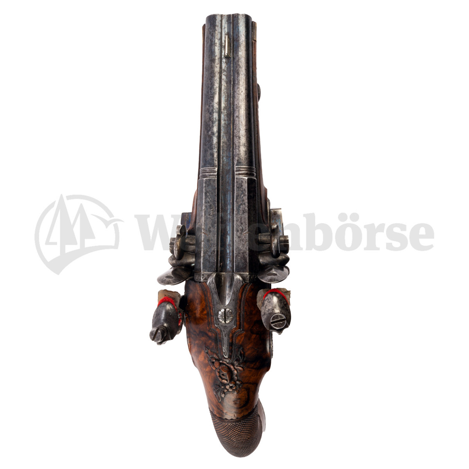 Anschütz - Suhl Doppelläufige - Steinschloss Pistole 13mm glatt