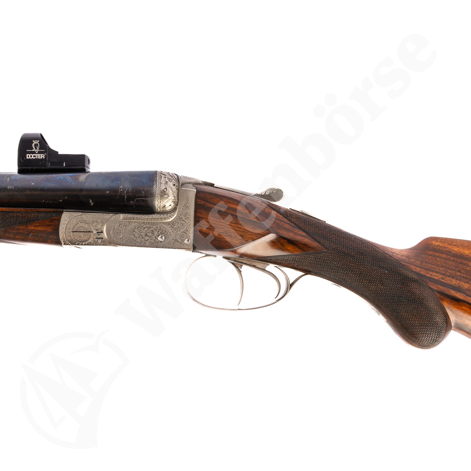 Belgische Doppelflinte mit Doctersight II 12/70